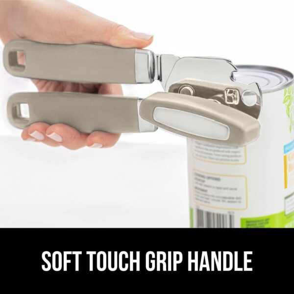 Steel Smooth Edge Manual Can Opener and Bottle Openers, Soft Handle - Image 5