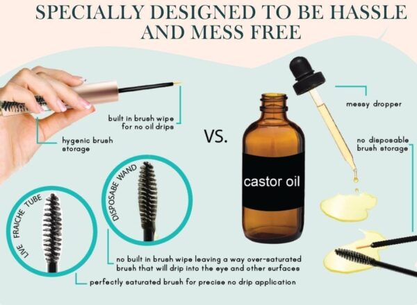 USDA Organic Castor Oil Lash Serum - Premium All Natural - Image 4