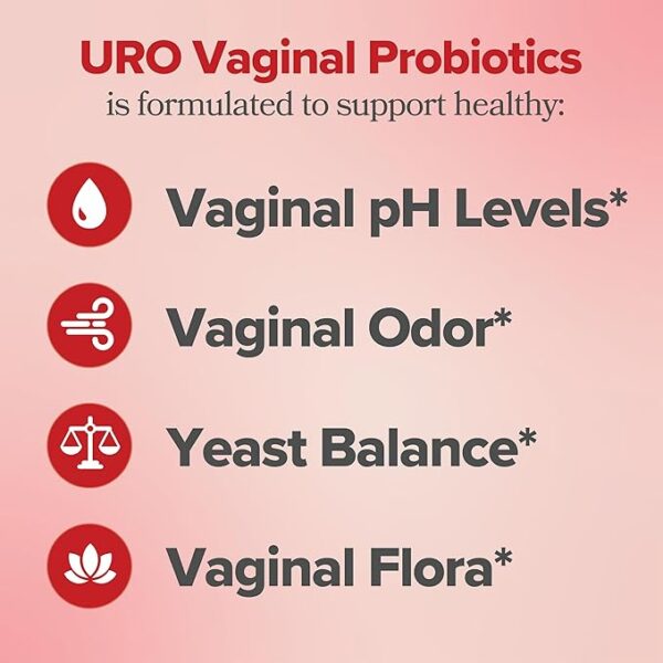 URO Vaginal Probiotics for Women pH Balance with Prebiotics & Lactobacillus Probiotic Blend - - Image 2