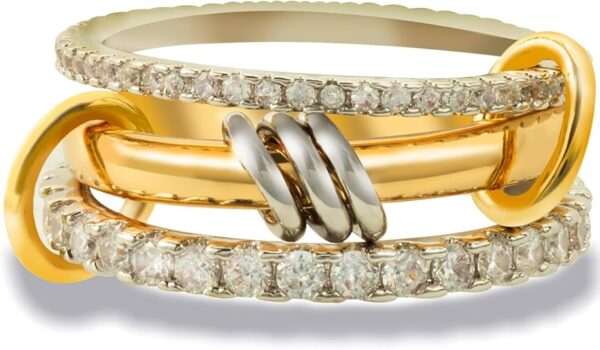 Gold Stackable Rings for Women Non Tarnish