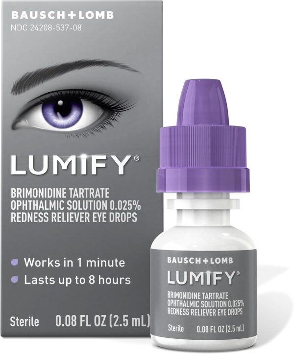 LUMIFY Redness Reliever Eye Drops, For Whiter & Brighter Looking Eyes,