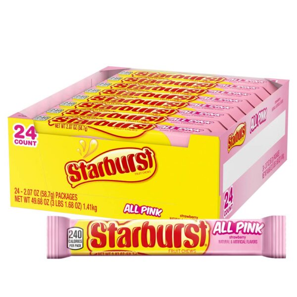 STARBURST All Pink Fruit Chews Candy Bulk Pack