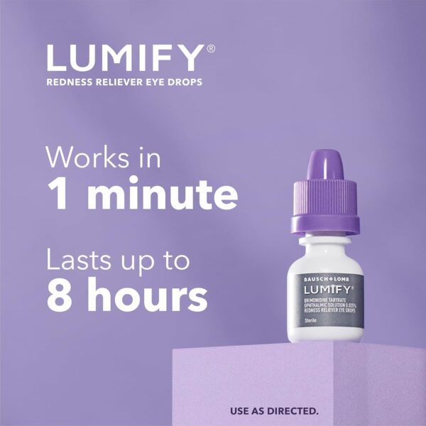 LUMIFY Redness Reliever Eye Drops, For Whiter & Brighter Looking Eyes, - Image 3