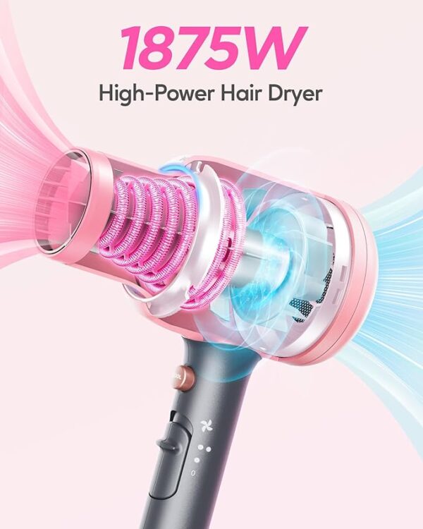 Wavytalk Ionic Hair Dryer Blow Dryer with Diffuser & Comb for Curly Hair Professional - Image 3
