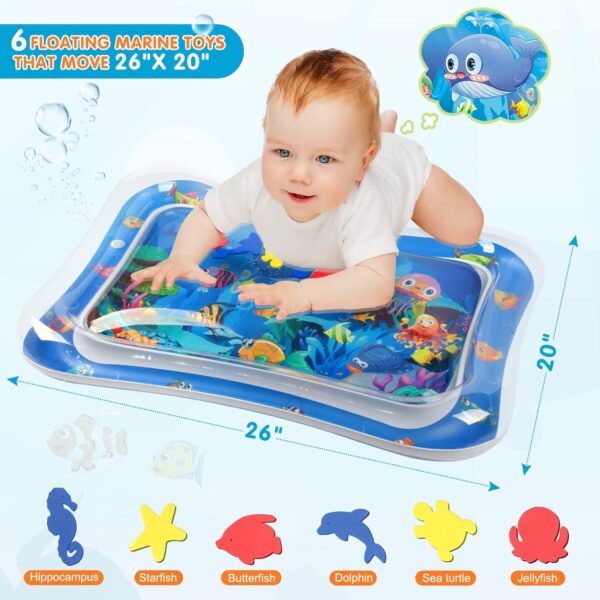 Infinno Inflatable Tummy Time Mat Premium Baby Water Play Mat for Infants and Toddlers - Image 4