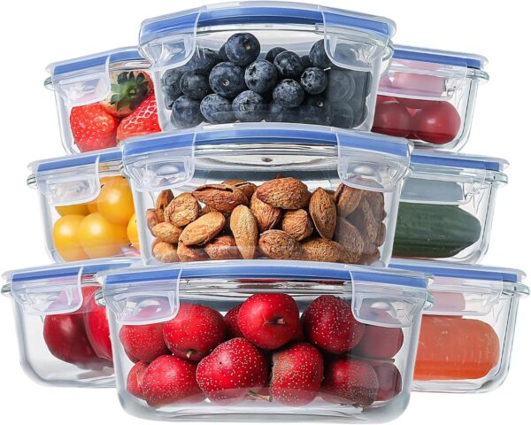 HOMBERKING Glass Food Storage Containers with Lids