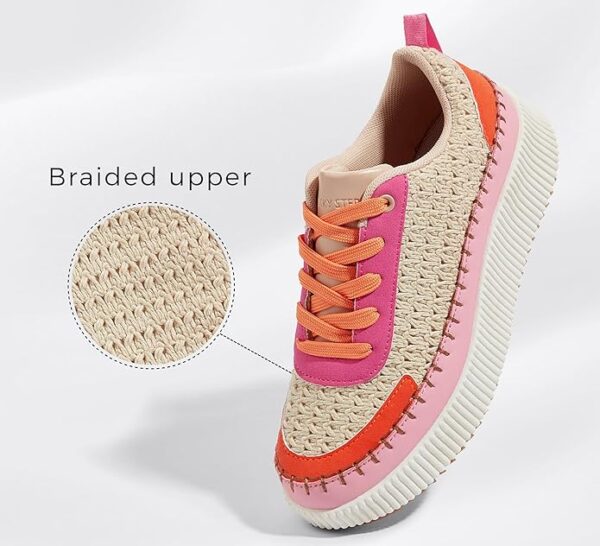 LUCKY STEP Women's Platform Sneakers Rhinestone Fashion - Image 2