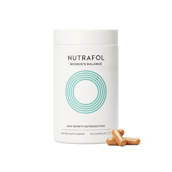 Nutrafol Women's Balance Hair Growth Supplements, Ages 45 and Up, Clinically Proven for Visibly Thicker Hair and Scalp Coverage, Dermatologist Recommended - 1 Month