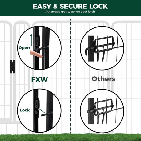 FXW Rollick Dog Playpen for Yard, RV Camping, 32 inch 8 Panels for Small and Medium Dogs│Patented - Image 5