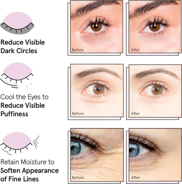 grace & stella Under Eye Mask - Gifts for Women - Travel Essentials - Reduce Dark Circles, Puffy Eyes, Undereye Bags, Wrinkles - Gel Under Eye Patches for Bridesmaid - Vegan Self Care - Image 2