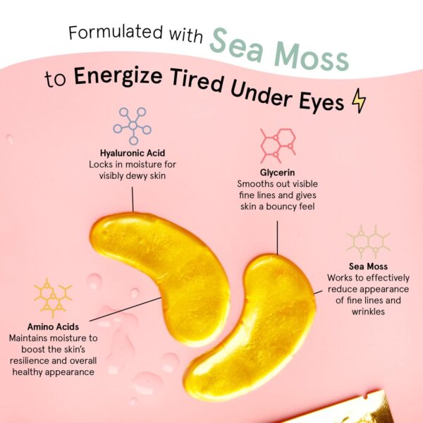grace & stella Under Eye Mask - Gifts for Women - Travel Essentials - Reduce Dark Circles, Puffy Eyes, Undereye Bags, Wrinkles - Gel Under Eye Patches for Bridesmaid - Vegan Self Care - Image 3