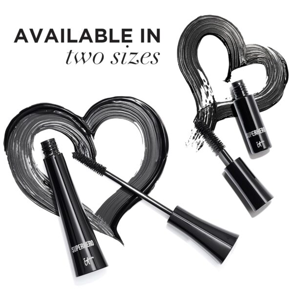 IT Cosmetics Superhero Mascara – Volumizing and Lengthening Black Mascara – Buildable Lash Volume with Collagen, Biotin & Peptides – Lifting & Curling Formula – Suitable for Sensitive Eyes - Image 5