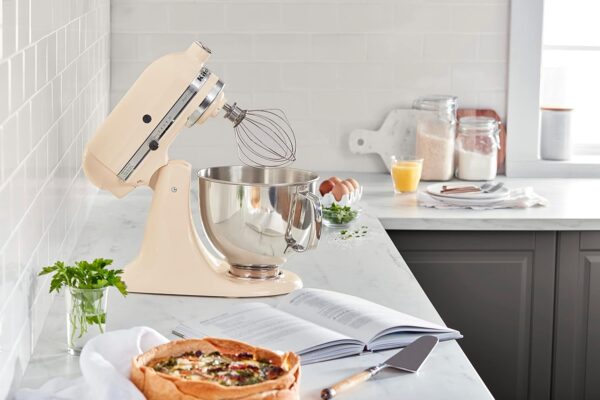 KitchenAid Artisan Series 5 Quart Tilt Head Stand Mixer with Pouring Shield KSM150PS, Almond Cream - Image 5