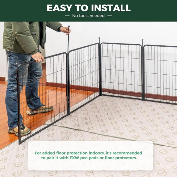 FXW Rollick Dog Playpen for Yard, RV Camping, 32 inch 8 Panels for Small and Medium Dogs│Patented - Image 4